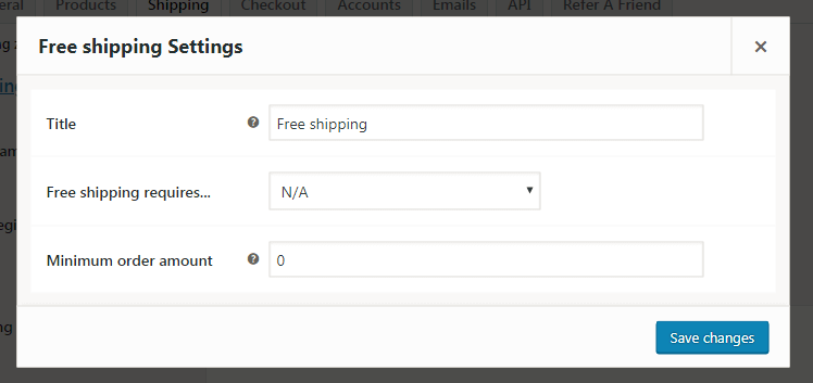 WooCommerce Free Shipping Over Amount