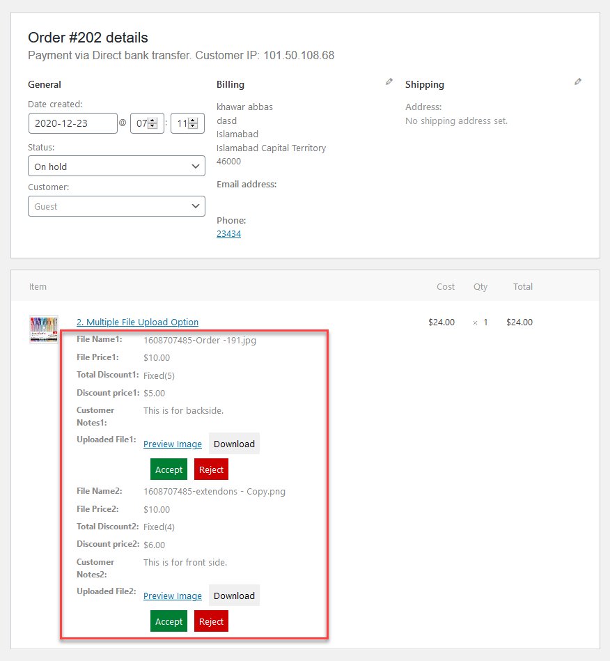 View, Download, Approve Disapprove  Customer Uploaded File